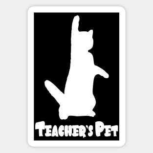 Teacher's Pet White Cat Magnet